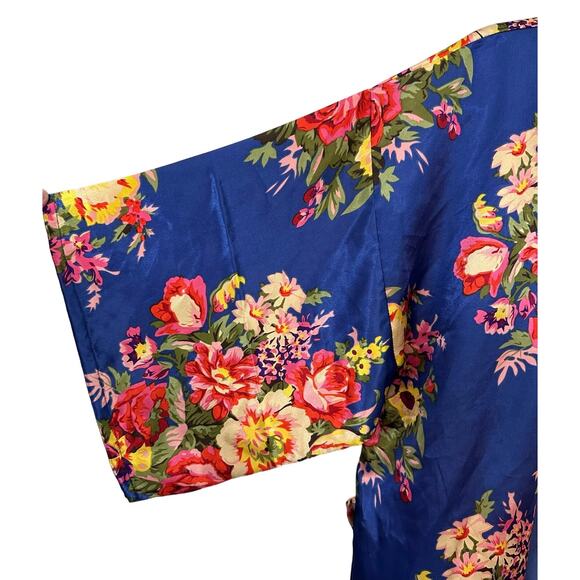 Kimono Robe Womens XL Swim Cover Up W/Belt Vibrant Bold Colorful Pajama Nighty - Picture 5 of 5